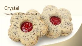  Presentation with exotic soap poppy seed - Cool new PPT theme with christmas cakes with poppy seed backdrop and a cream colored foreground