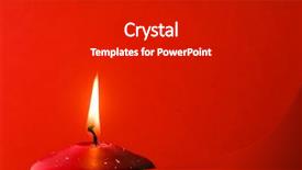  Presentation with candle christmas - Slide deck consisting of christmas candle firing on red background and a  colored foreground
