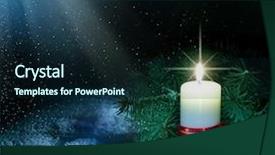  Presentation with candle christmas - Presentation theme with christmas candle background and a wine colored foreground