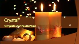  Presentation with candle christmas - Slides with christmas candlelight - beautiful candle and decor background and a tawny brown colored foreground