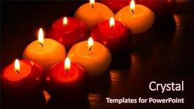  Presentation with christmas candles - Slide deck with christmas candlelight - beautiful candles and decor background and a  colored foreground