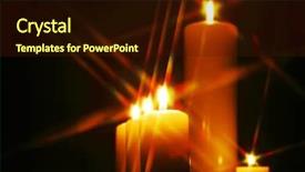  Presentation with candles - Beautiful PPT layouts featuring christmas candlelight - closeup of burning candles backdrop and a  colored foreground