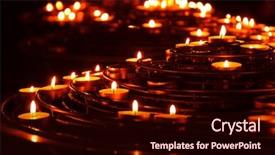  Presentation with christmas candles - Beautiful presentation theme featuring christmas candlelight - rows of burning candles backdrop and a wine colored foreground