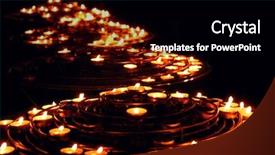  Presentation with candles - Slide set featuring christmas candlelight - rows of burning candles background and a black colored foreground