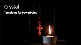  Presentation with bible candle cross - Theme enhanced with christmas candles bibles - burning candle and bible background and a black colored foreground