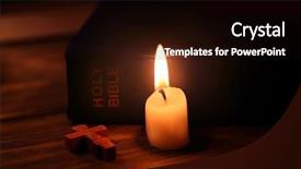  Presentation with candle christmas - Colorful slide deck enhanced with christmas candles bibles - burning candle and bible backdrop and a black colored foreground