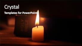  Presentation with bible candle cross - Slide set featuring christmas candles bibles - burning candle and bible background and a  colored foreground