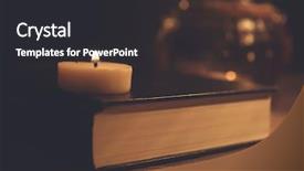  Presentation with bible candle cross - Presentation theme consisting of christmas candles bibles - burning candle and bible background and a dark gray colored foreground