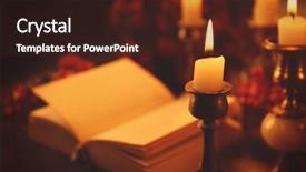  Presentation with bible view - Amazing presentation theme having christmas candles bibles - closeup view of burning candle backdrop and a wine colored foreground