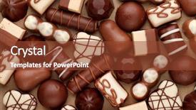  Presentation with christmas candy - Cool new PPT layouts with christmas candy - chocolate sweets backdrop and a tawny brown colored foreground