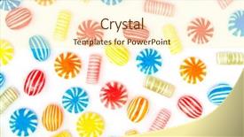  Presentation with color - Slides with christmas candy - many different color candies background and a cream colored foreground
