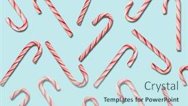  Presentation with ice blue - Theme having christmas-candy-cane-flat-lay background and a cool aqua colored foreground