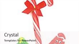  Presentation with cane - Cool new presentation with christmas candy cane isolated backdrop and a sky blue colored foreground