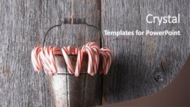  Presentation with candy canes - Slide deck consisting of christmas candy canes a bucket background and a  colored foreground
