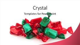  Presentation with christmas candy - Cool new slide set with christmas candy in red backdrop and a white colored foreground