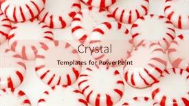  Presentation with christmas candy - PPT layouts consisting of christmas candy background and a lemonade colored foreground