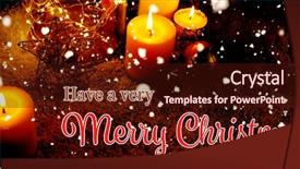  Presentation with christmas candles - Audience pleasing slide deck consisting of christmas card against christmas candles backdrop and a  colored foreground