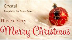  Presentation with christmas cars - Audience pleasing presentation theme consisting of christmas card against red christmas backdrop and a cream colored foreground