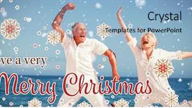  Presentation with christmas card - Audience pleasing presentation theme consisting of christmas card against senior couple backdrop and a  colored foreground