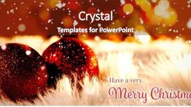  Presentation with christmas card - Amazing theme having christmas card against two red backdrop and a tawny brown colored foreground