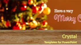  Presentation with christmas cars - Slide deck featuring christmas card against white background background and a tawny brown colored foreground