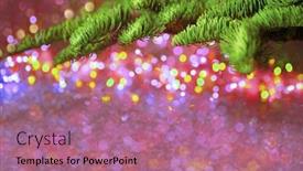  Presentation with party candles - Amazing slide deck having christmas-card-background backdrop and a coral colored foreground