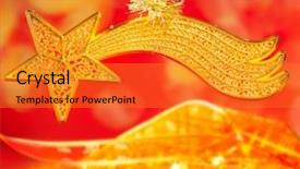  Presentation with star gold - Audience pleasing presentation theme consisting of christmas card bethlehem comet gold backdrop and a  colored foreground