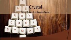  Presentation with christmas card - Cool new theme with christmas card - christmas tree made of computer keys tree background with vignette backdrop and a coral colored foreground