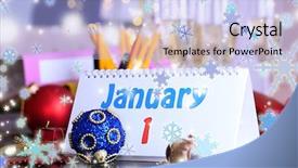  Presentation with new office - Cool new slides with colorful fabric texture background close up picture backdrop and a light blue colored foreground