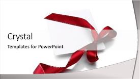  Presentation with christmas card - Cool new PPT theme with christmas card isolated on white backdrop and a white colored foreground