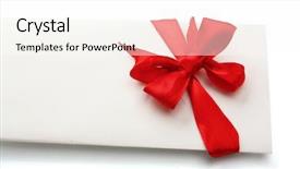  Presentation with christmas cars - Beautiful presentation theme featuring christmas card isolated on white backdrop and a cream colored foreground