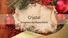  Presentation with christmas card - Audience pleasing slide set consisting of christmas card on wooden table backdrop and a lemonade colored foreground