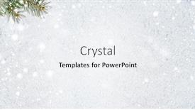  Presentation with new year card - Slide deck consisting of christmas card or new year background made of glittering snowflakes with fir-tree branches background and a white colored foreground