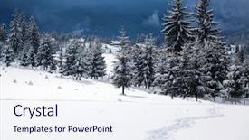  Presentation with mountains fantasy abstract nature landscape - Theme with christmas card town - fairy winter landscape background and a  colored foreground