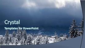  Presentation with mountains fantasy abstract nature landscape - PPT layouts featuring christmas card town - fairy winter landscape background and a  colored foreground
