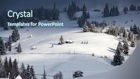  Presentation with fairy - Amazing PPT layouts having christmas card town - fairy winter landscape backdrop and a  colored foreground