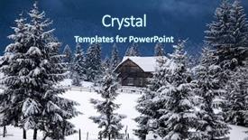  Presentation with sugarcane fields mountains landscape nature - Beautiful PPT theme featuring christmas card town - fairy winter landscape backdrop and a  colored foreground