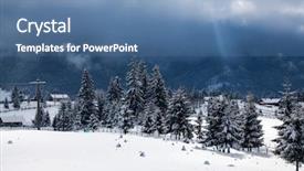  Presentation with sugarcane fields mountains landscape nature - Slides with christmas card town - fairy winter landscape background and a  colored foreground