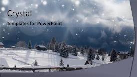  Presentation with sugarcane fields mountains landscape nature - Slides featuring christmas card town - fairy winter landscape background and a  colored foreground