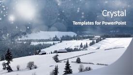  Presentation with sugarcane fields mountains landscape nature - PPT theme having christmas card town - fairy winter landscape background and a  colored foreground
