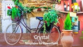  Presentation with floral - PPT layouts featuring christmas card town - floral bike- charming street decoration background and a  colored foreground