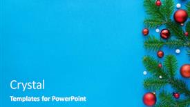  Presentation with christmas card - Theme featuring christmas-card-with-festive-border background and a light gray colored foreground