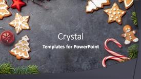  Presentation with cookies christmas - Cool new theme with christmas-card-with-gingerbread-cookies backdrop and a gray colored foreground