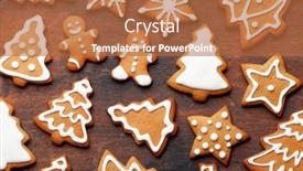  Presentation with cookies christmas - Audience pleasing slide deck consisting of christmas-card-with-gingerbread-cookies backdrop and a red colored foreground