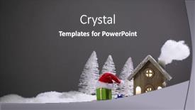  Presentation with forest fairy - PPT layouts having christmas-card-with-small-glowing background and a dark gray colored foreground