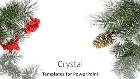  Presentation with christmas card - Cool new slides with christmas-card-with-space backdrop and a  colored foreground