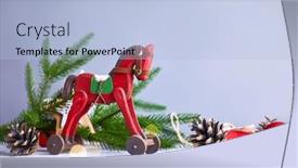  Presentation with vintage christmas - Presentation theme consisting of christmas-card-with-vintage-wooden background and a light blue colored foreground