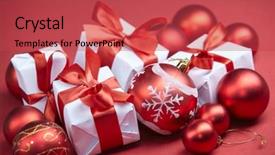  Presentation with christmas card - Slides having christmas card background and a  colored foreground