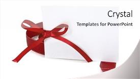  Presentation with gift card envelope - Beautiful slides featuring christmas card backdrop and a white colored foreground