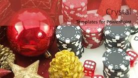  Presentation with gambling - PPT layouts consisting of christmas casino background with a gambling set background and a red colored foreground